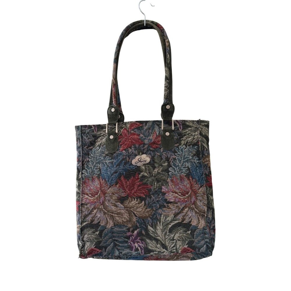 Womens Vintage Floral Tapestry Skyway Shoulder Travel Bag - Picture 9 of 11